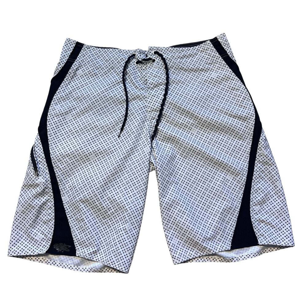 Vintage Y2K O'Neill SuperFreak Boardshorts Mens 34 AOP Stretch Surf Swim Trunks